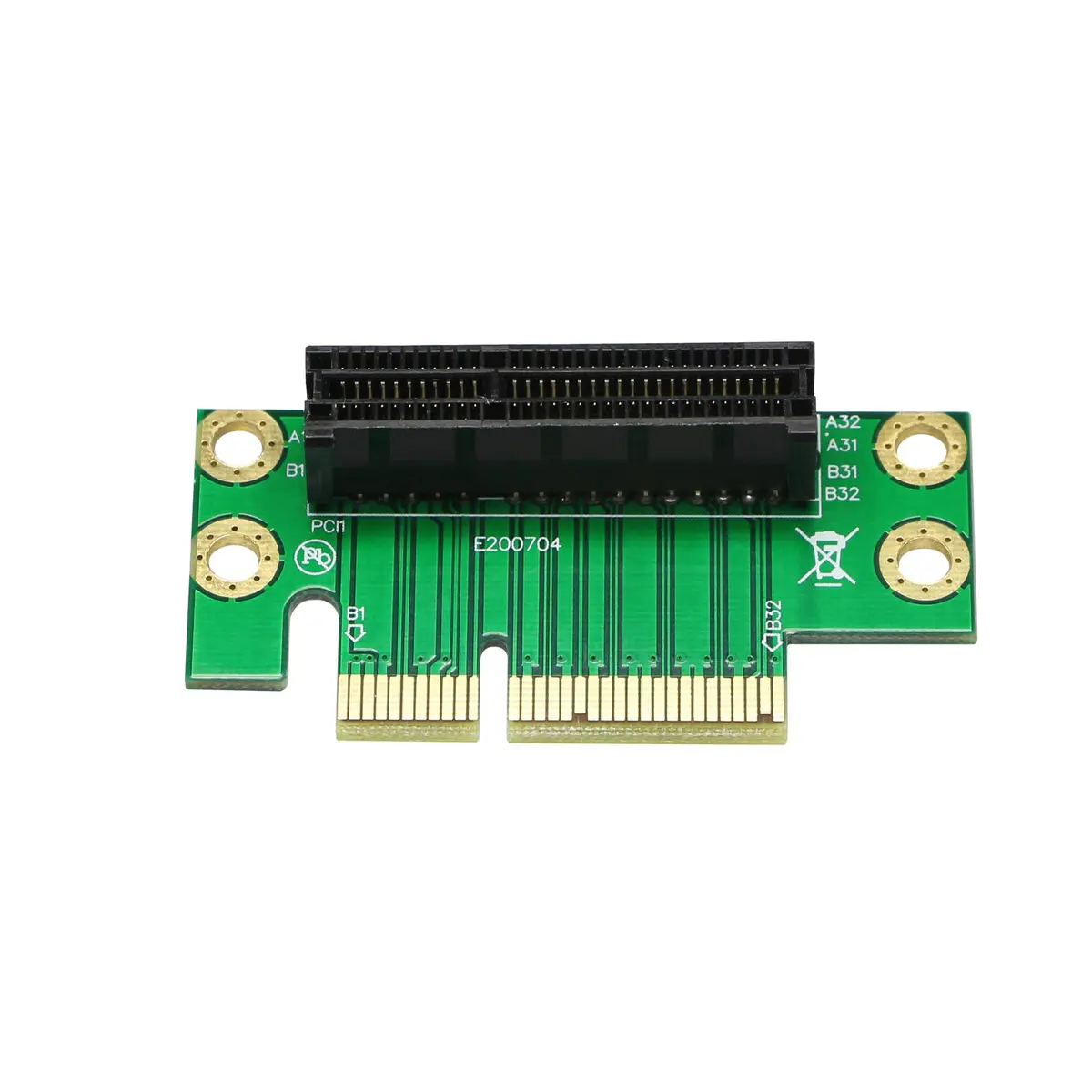 SinLoon PCI-Express 4X Riser Card 90-Degree Adapter for 1U Small Computer & Server Case | High-Frequency, Space-Saving - view 2