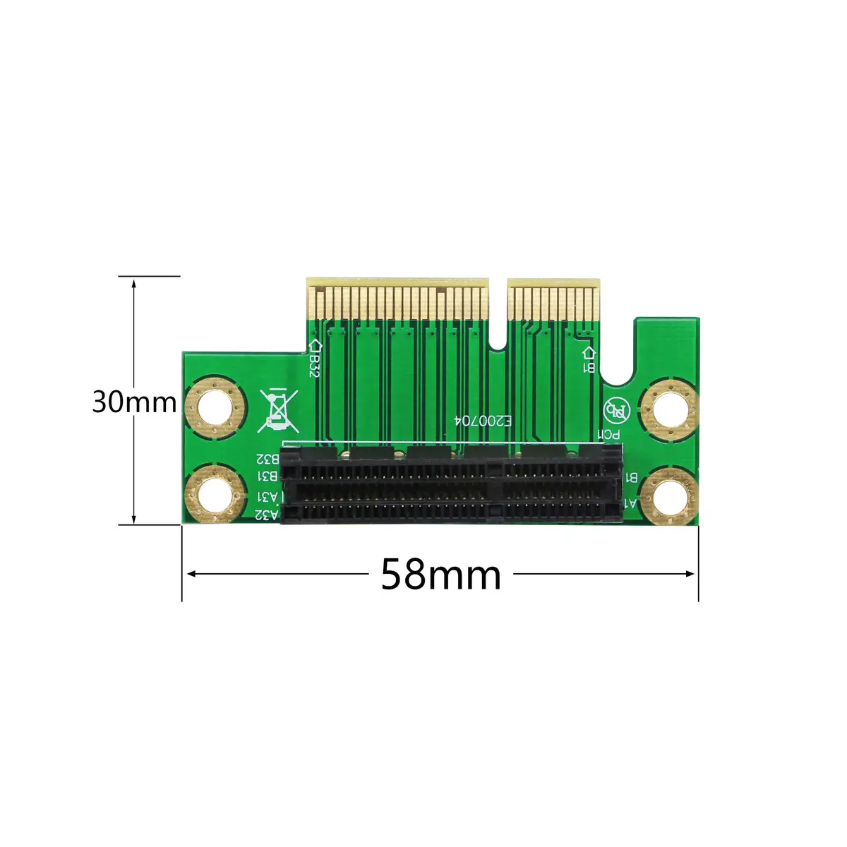 SinLoon PCI-Express 4X Riser Card 90-Degree Adapter for 1U Small Computer & Server Case | High-Frequency, Space-Saving - view 3