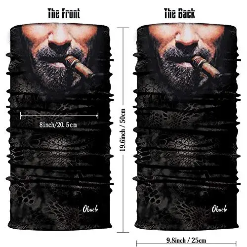 Obacle Skull Face Mask Half - Beard Men With Cigar Design for Dust, Wind, UV Protection - view 2
