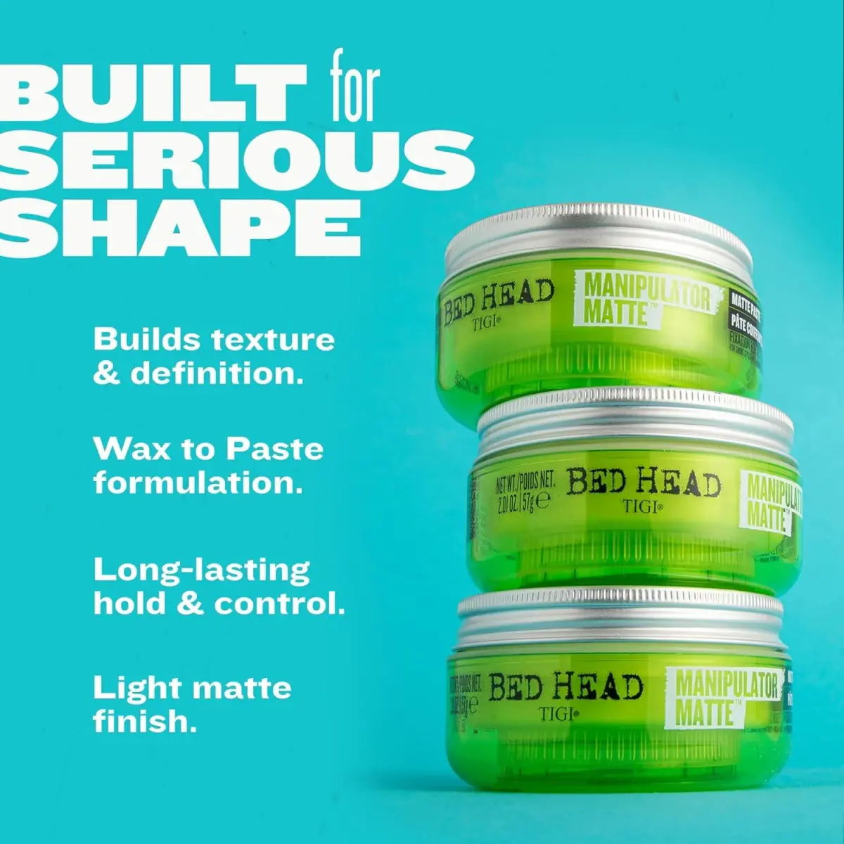 TIGI Bed Head Manipulator Matte Hair Wax Paste 57g (2.01 oz) | Strong Hold Matte Finish - view 3