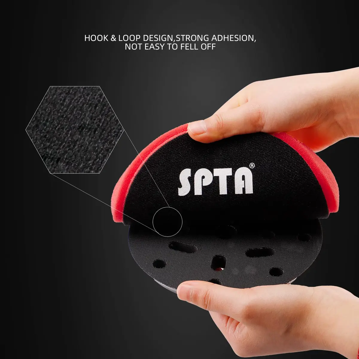 SPTA Red T10 Ultra-Fine Finishing Polishing Pad 6.5 Inch (165mm) | Swirl-Free Gloss Finish - view 5