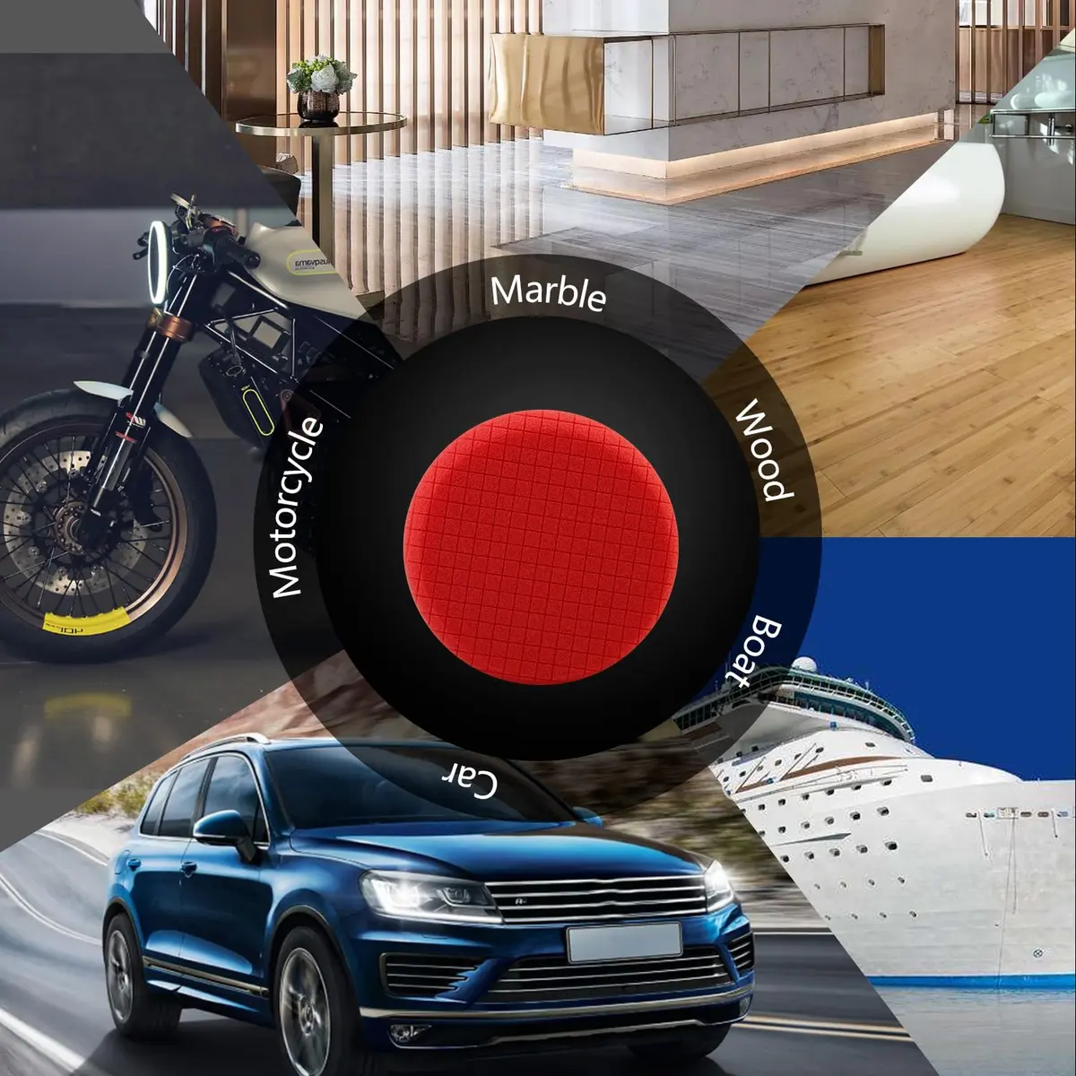 SPTA Red T10 Ultra-Fine Finishing Polishing Pad 6.5 Inch (165mm) | Swirl-Free Gloss Finish - view 7
