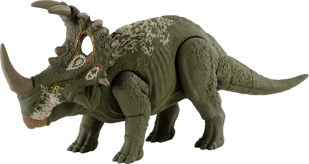 Jurassic World Sound Strike Dinosaur Action Figure Green Medium Size | Movable Joints & Realistic Sounds - main product image