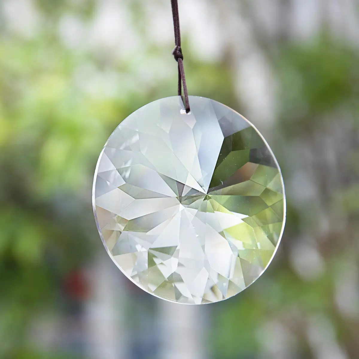 YU FENG Bauhinia Hanging Faceted Crystal Suncatcher 8.5cm (3in) | Rainbow Prism Window Decor - view 6