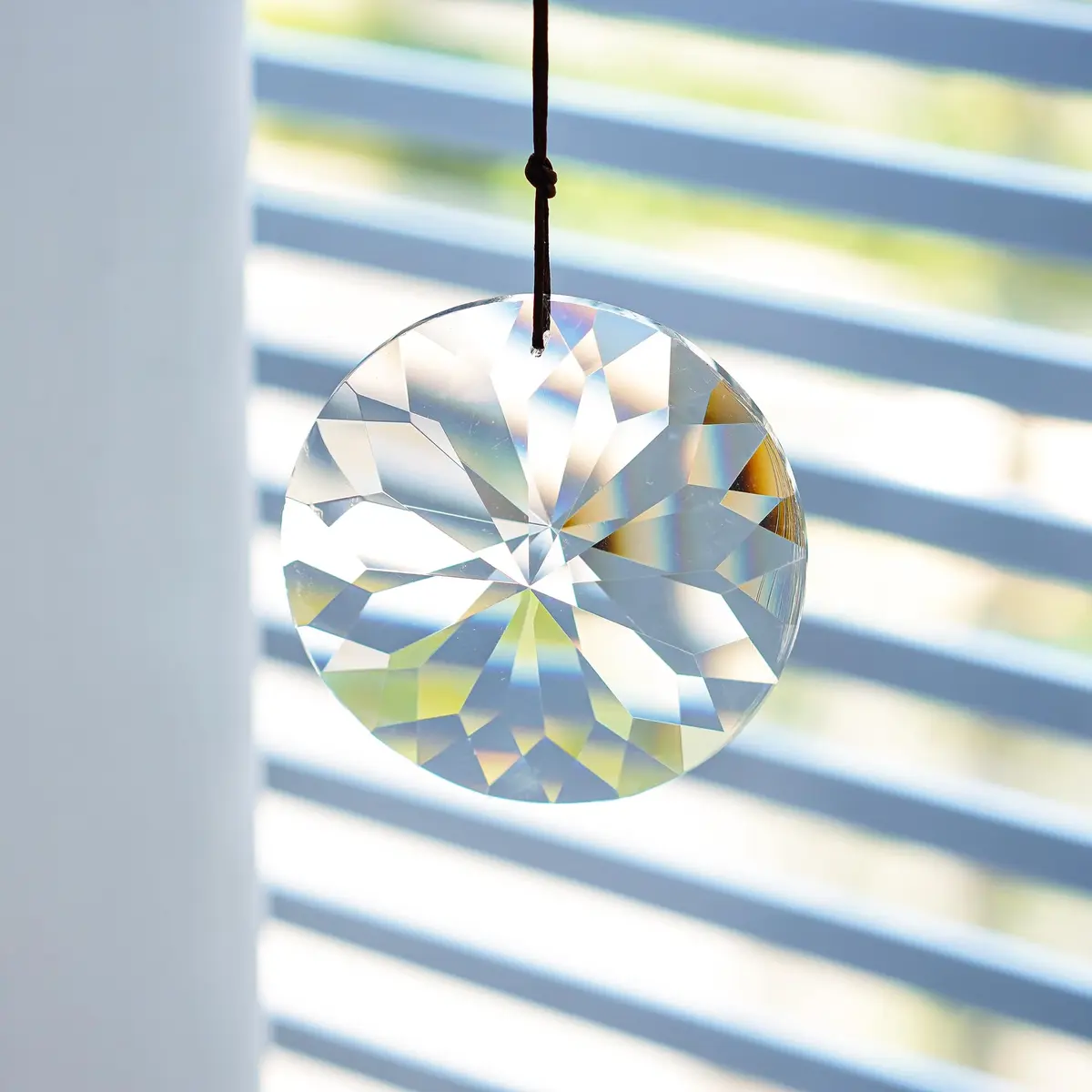 YU FENG Bauhinia Hanging Faceted Crystal Suncatcher 8.5cm (3in) | Rainbow Prism Window Decor - view 4