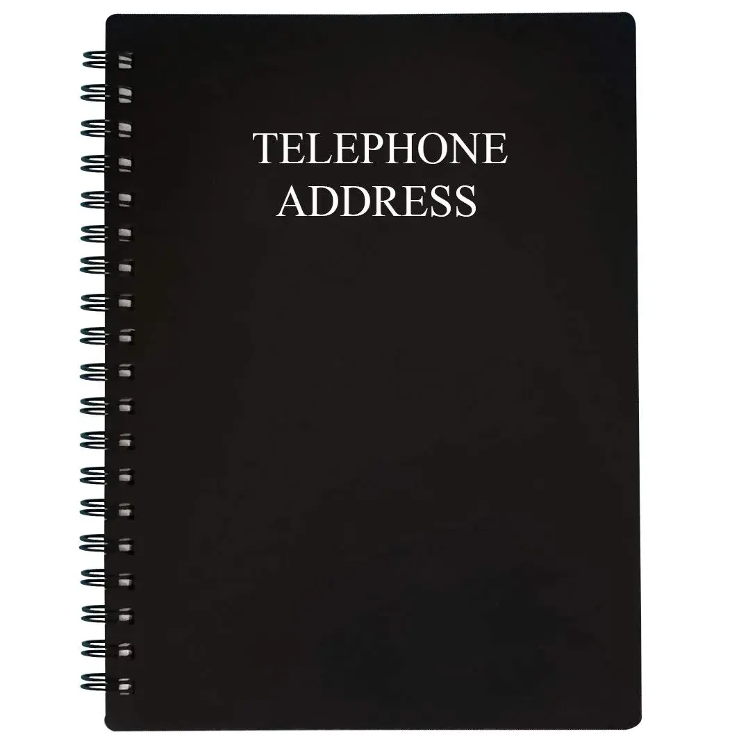 Nokingo Black Address & Birthday Book with Tabs, 120 Pages | Alphabetical Organizer - main product image