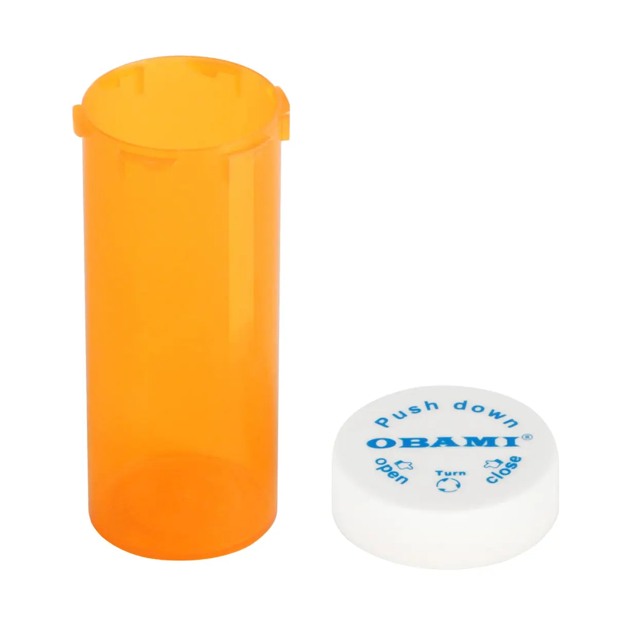 Obami 6 Dram (24ml) Orange Child-Resistant Pill Bottles with Caps - 12 Count | Prescription Medicine Vial Organizers - view 6