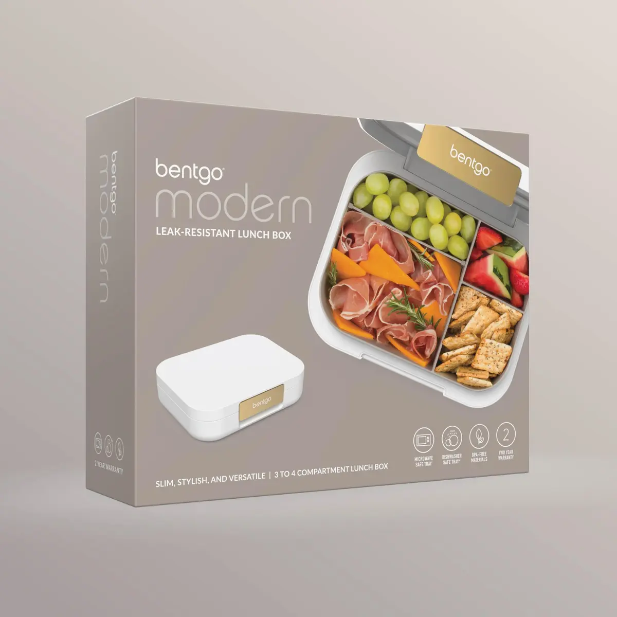 Bentgo Modern Adult Bento Lunch Box with 3-4 Compartments, 1.3L (5.5 Cups) | Leak-Resistant, Microwave-Safe, Dishwasher-Safe Tray - view 8