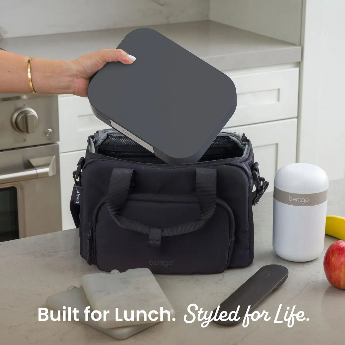 Bentgo Modern Adult Bento Lunch Box with 3-4 Compartments, 1.6 lb (0.73 kg) | Leak-Resistant, Microwave-Safe Tray - view 6