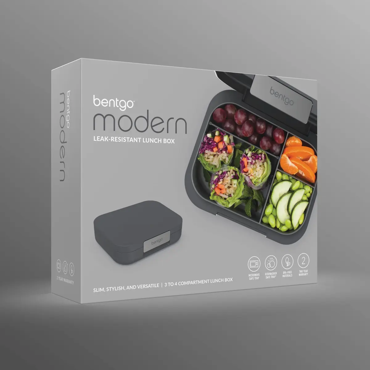 Bentgo Modern Adult Bento Lunch Box with 3-4 Compartments, 1.6 lb (0.73 kg) | Leak-Resistant, Microwave-Safe Tray - view 8