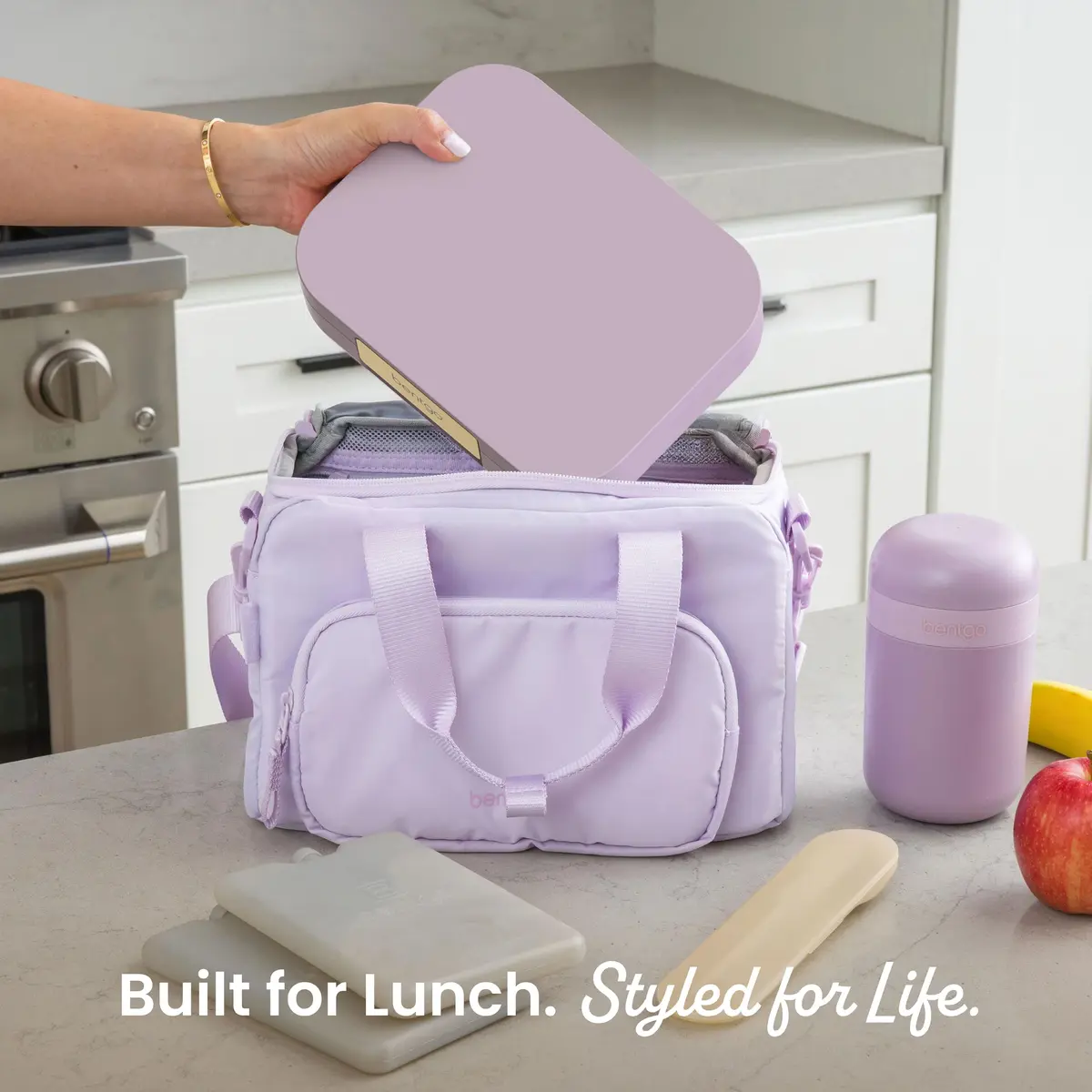 Bentgo Modern Adult Bento Lunch Box with 3-4 Compartments, 1.6 kg (3.5 lb) | Leak-Resistant, Microwave-Safe, Orchid - view 7