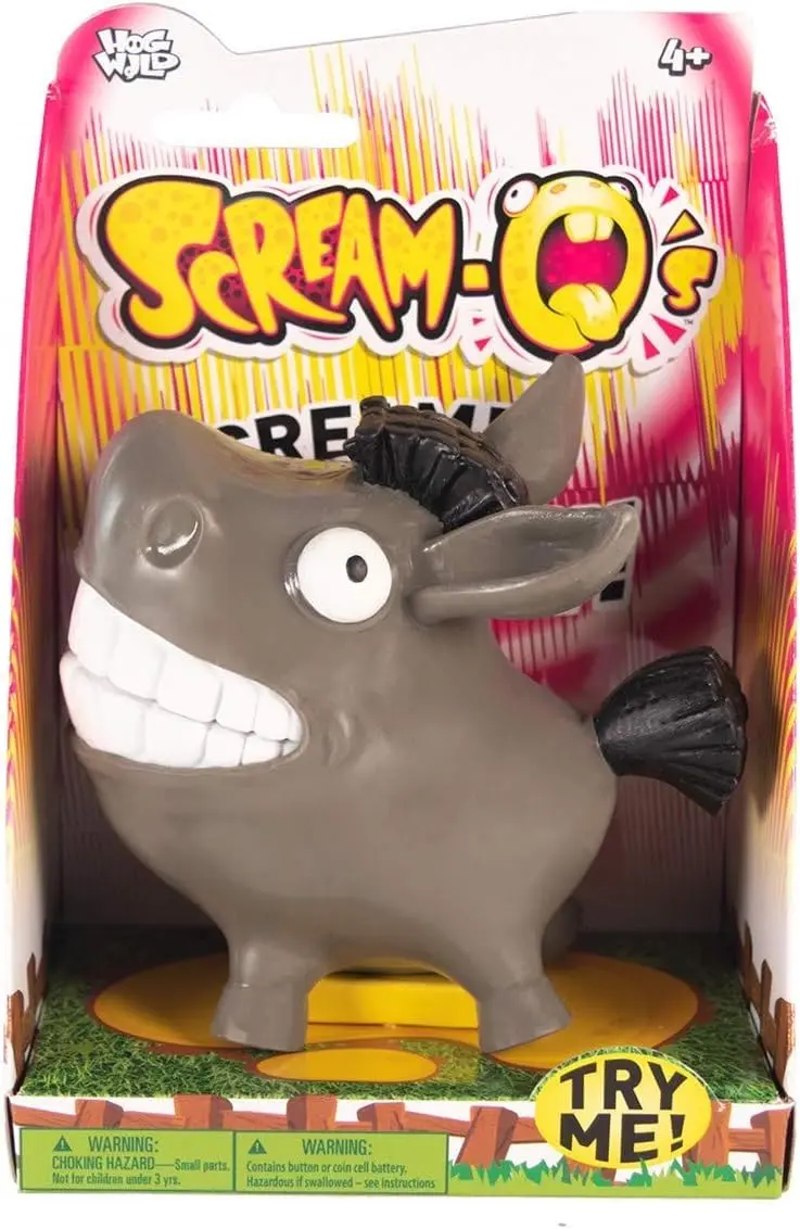 Hog Wild Scream-O Screaming Donkey Toy | Interactive Squeeze Animal for Kids & Adults - view 6