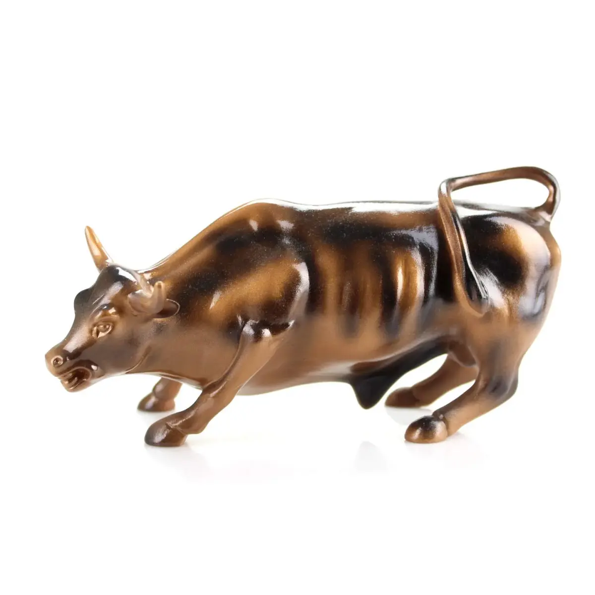 Torkia Official Licensed Bronze Wall Street Bull Statue 17.8 cm (7.5 in) | Iconic Symbol of Financial Prosperity - view 3