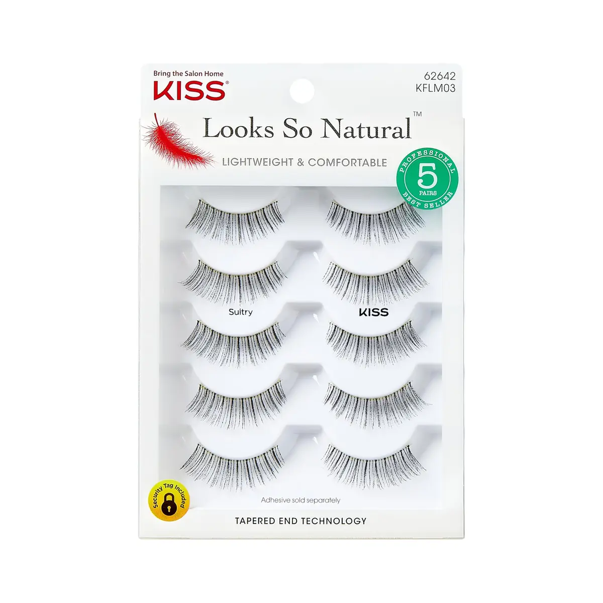 KISS False Eyelashes Sultry 12 mm | Reusable, Contact Lens Friendly, Easy to Apply - main product image