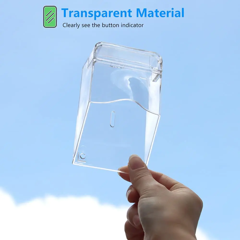 ZUYOOK Waterproof Doorbell Cover, Transparent Rainproof Wireless Splashproof Box | Protects Doorbell from Weather - view 4