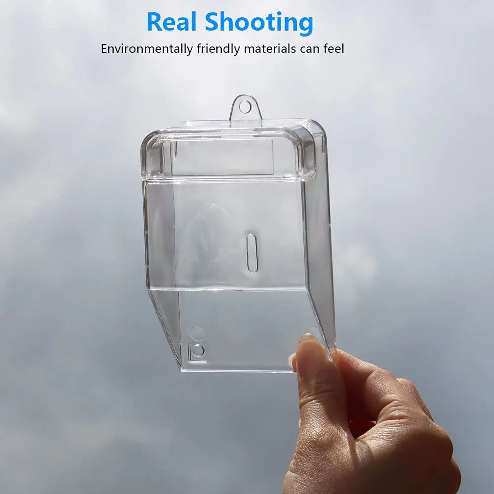 ZUYOOK Waterproof Doorbell Cover, Transparent Rainproof Wireless Splashproof Box | Protects Doorbell from Weather - view 9