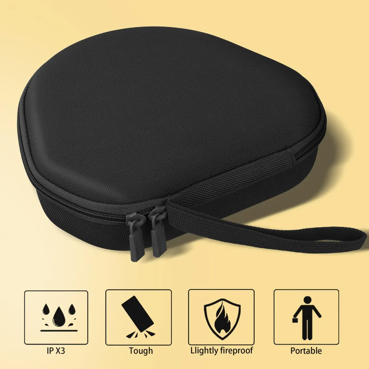 co2CREA Hard Case with Sleep Mode for Apple AirPods Max | 22.8cm (8.98in) Black - view 8