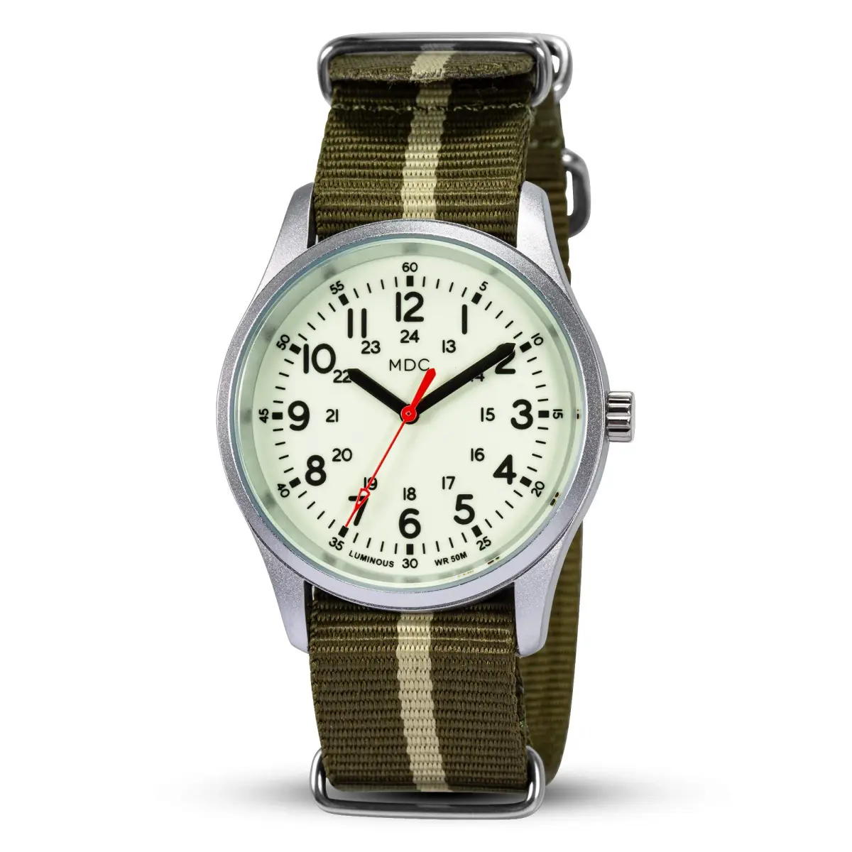 Infantry Men's Military Field Watch 38mm (1.5 inch) | Glow Dial, Nylon Strap, 5ATM Waterproof - main product image