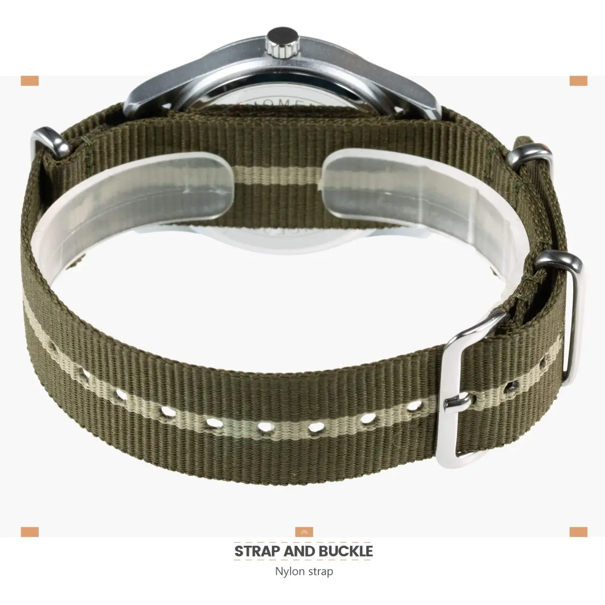 Infantry Men's Military Field Watch 38mm (1.5 inch) | Glow Dial, Nylon Strap, 5ATM Waterproof - view 7