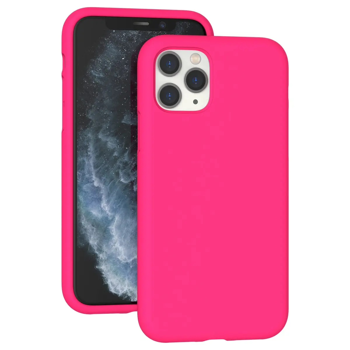 K TOMOTO Liquid Silicone Case for iPhone 11 Pro Max 6.5 Inch | Hot Pink, Slim Fit, MagSafe Compatible - main product image