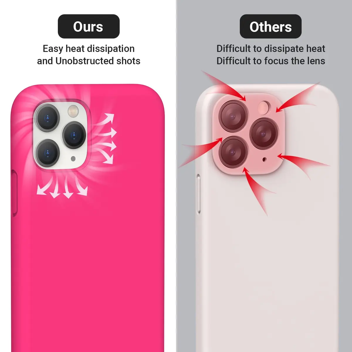 K TOMOTO Liquid Silicone Case for iPhone 11 Pro Max 6.5 Inch | Hot Pink, Slim Fit, MagSafe Compatible - view 3