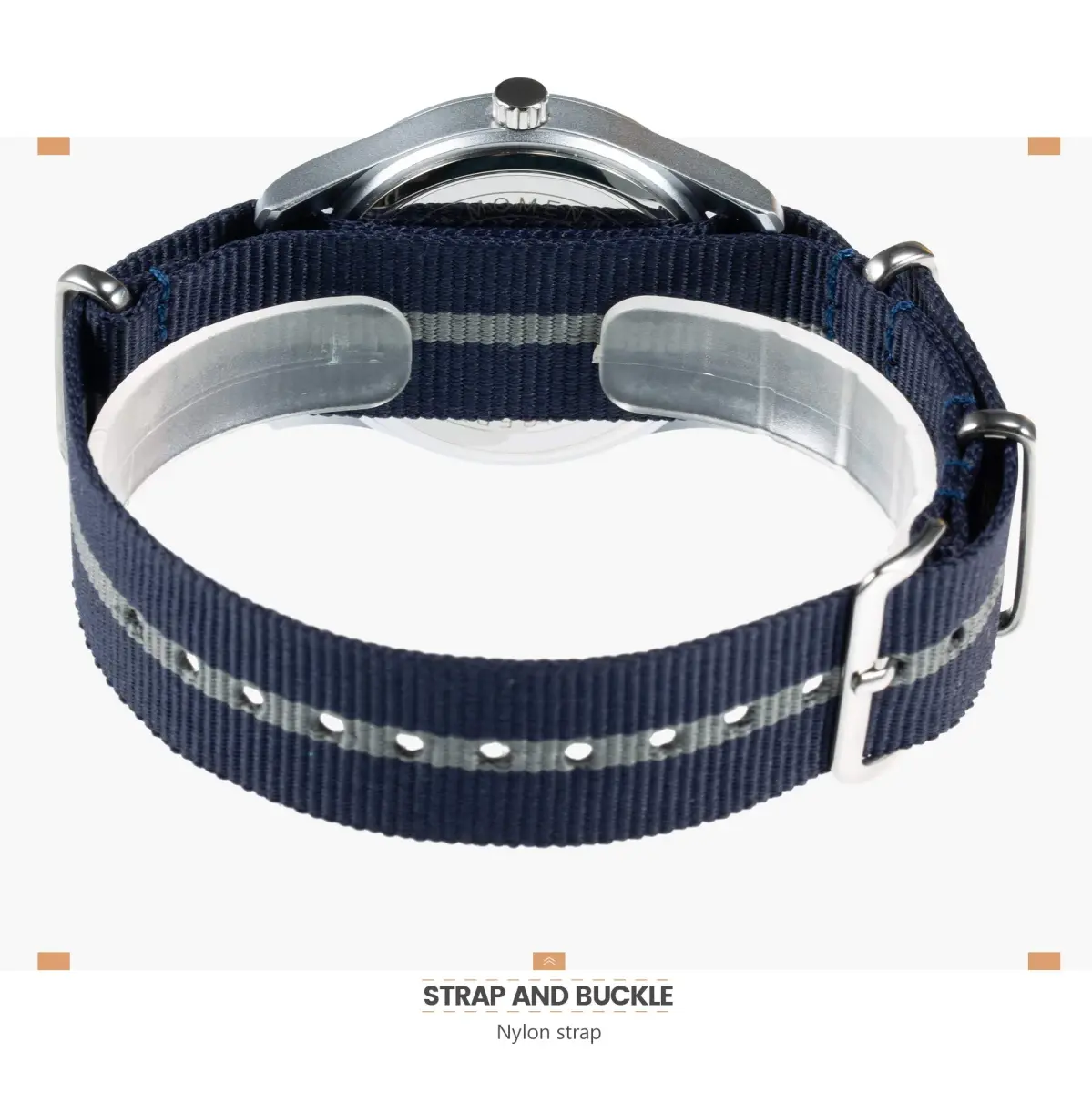 Infantry Military Quartz Watch 38mm (1.5 in) | Glow-in-the-Dark Dial, Blue Nylon Strap - view 7