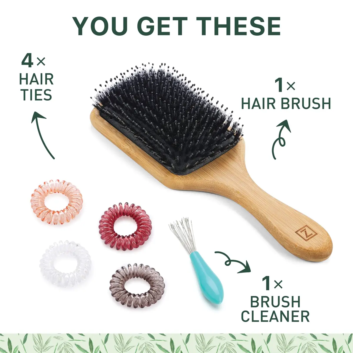 Zollo Natural Boar Bristle Hair Brush for All Hair Types | Detangles, Smooths Frizz, Enhances Shine - view 6