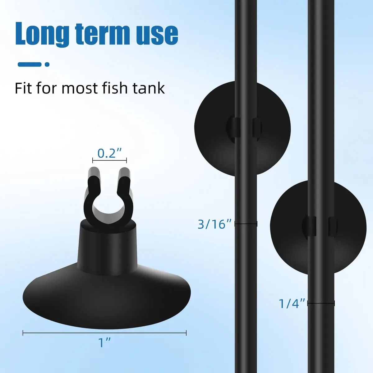 AQUANEAT Aquarium Suction Cups 24pcs | High-Quality Soft Plastic for Fish Tank Airline Tubing - view 2