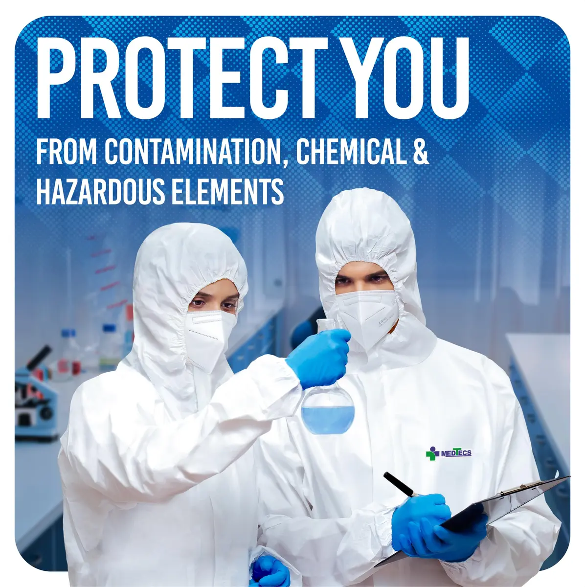 Medtecs Disposable Hazmat Suit Type 5/6 | 6 Sizes, Breathable & Snug Fit (en_US) - view 5