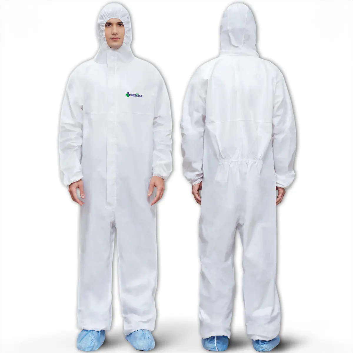 Medtecs Disposable Hazmat Suit Type 5/6 | 6 Sizes, Breathable & Snug Fit (en_US) - main product image