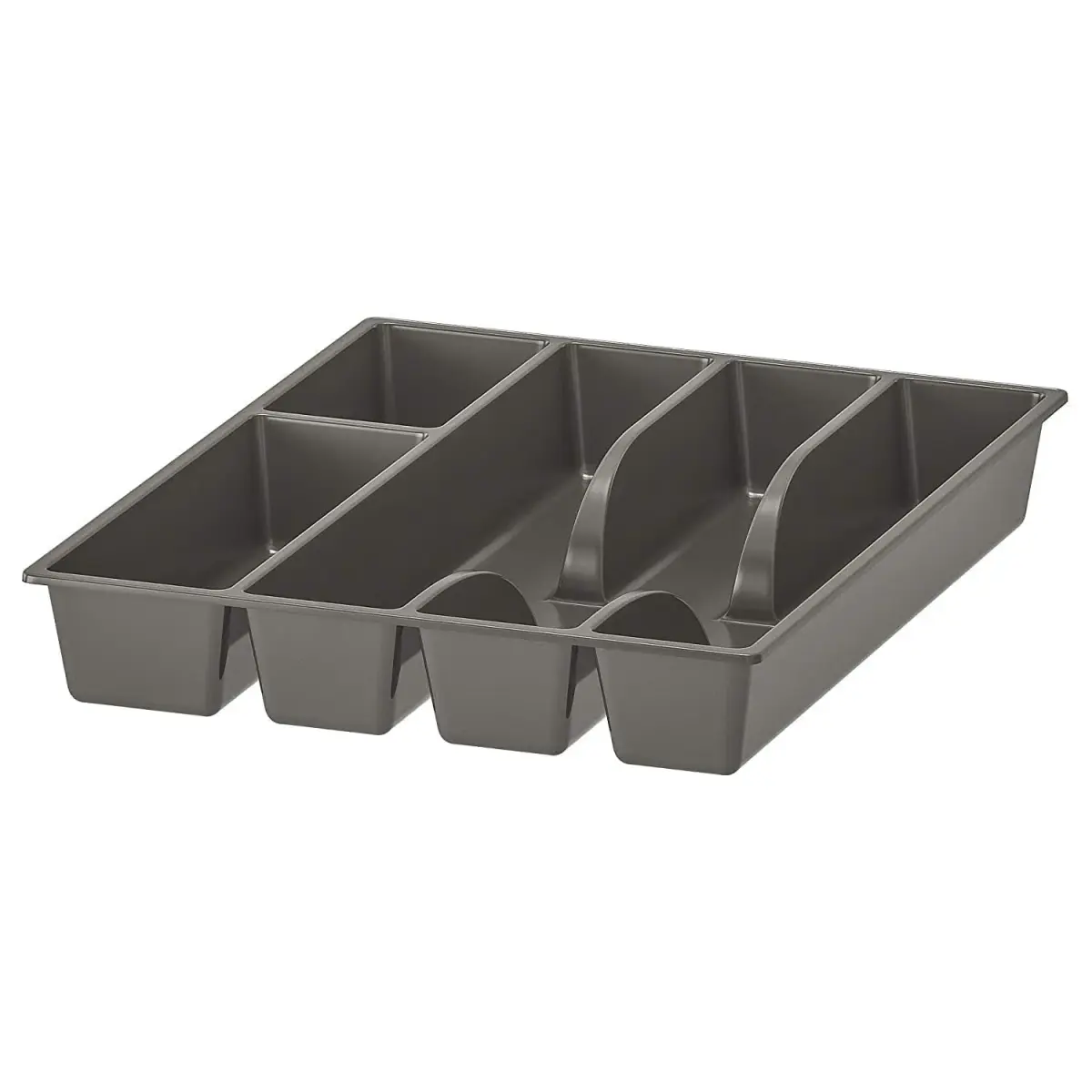 IKEA Grey Cutlery Tray Drawer Organizer 31x26 cm (12x10 '') | 5 Compartments for Kitchen Utensils - main product image