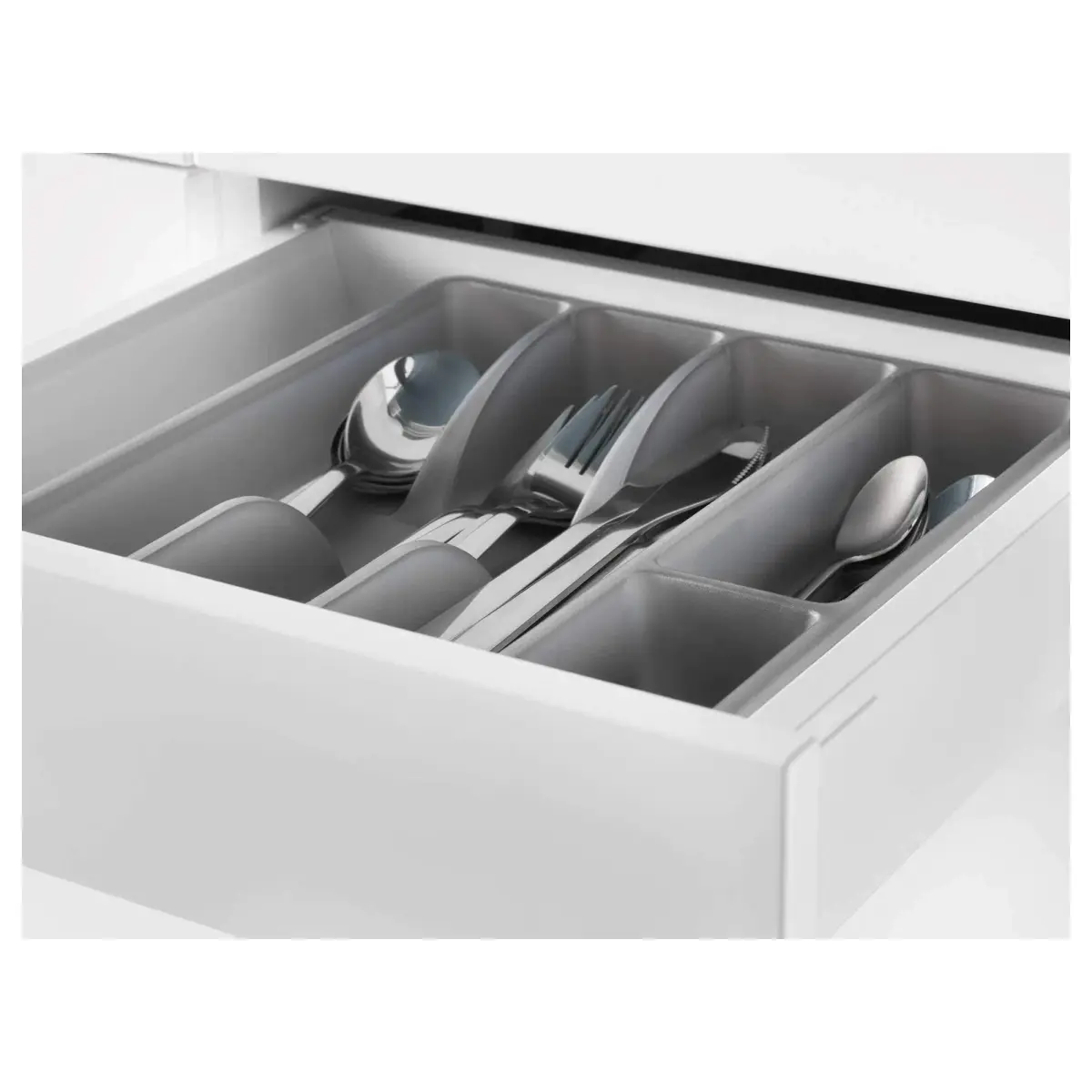 IKEA Grey Cutlery Tray Drawer Organizer 31x26 cm (12x10 '') | 5 Compartments for Kitchen Utensils - view 2