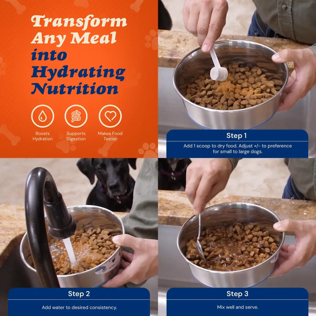 CLEAR CONSCIENCE PET® Arfredo SuperGravy Dog Food Topper Hydration Broth Mix 14 Scoops | Greek Yogurt & Cheese Blend - view 9