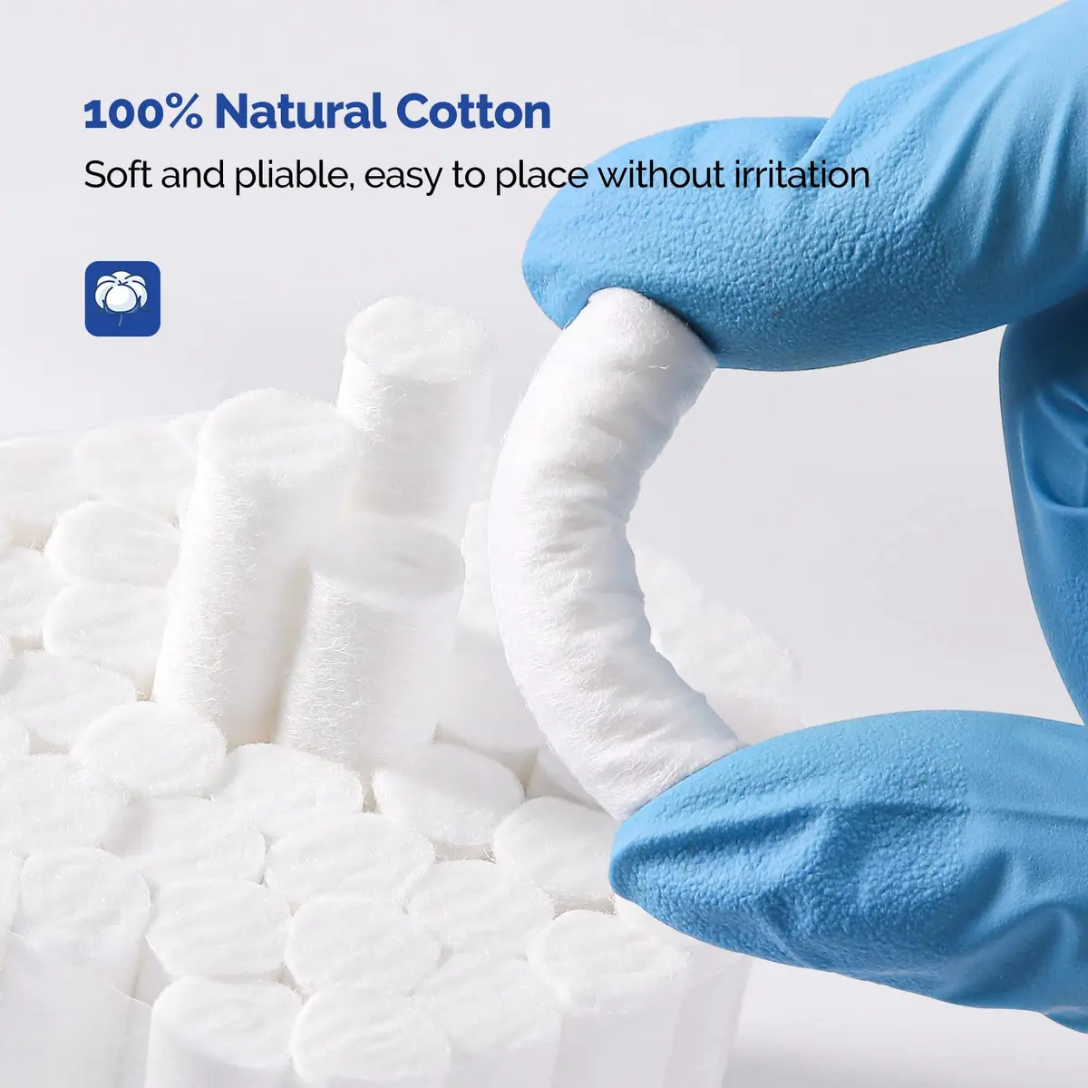 JMU Cotton Rolls Dental 1.5'' High Absorbency, Non-Sterile, 250 pcs | Professional Dental Use & Home Care - view 3