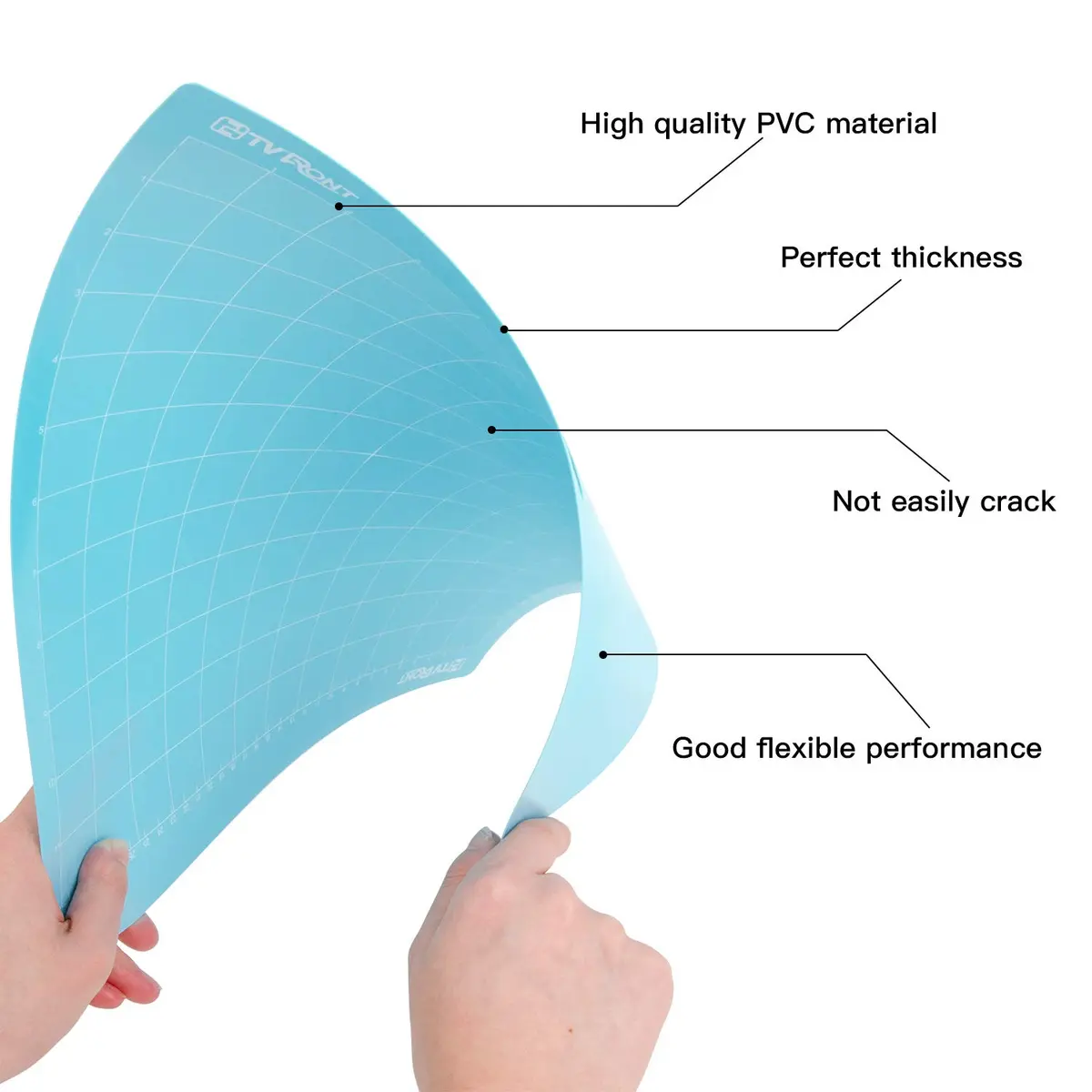 HTVRONT Light Grip Cutting Mat 12x12 Inch, 6 Pack, Blue | Self-Healing PVC for Quilting & Crafting - view 4