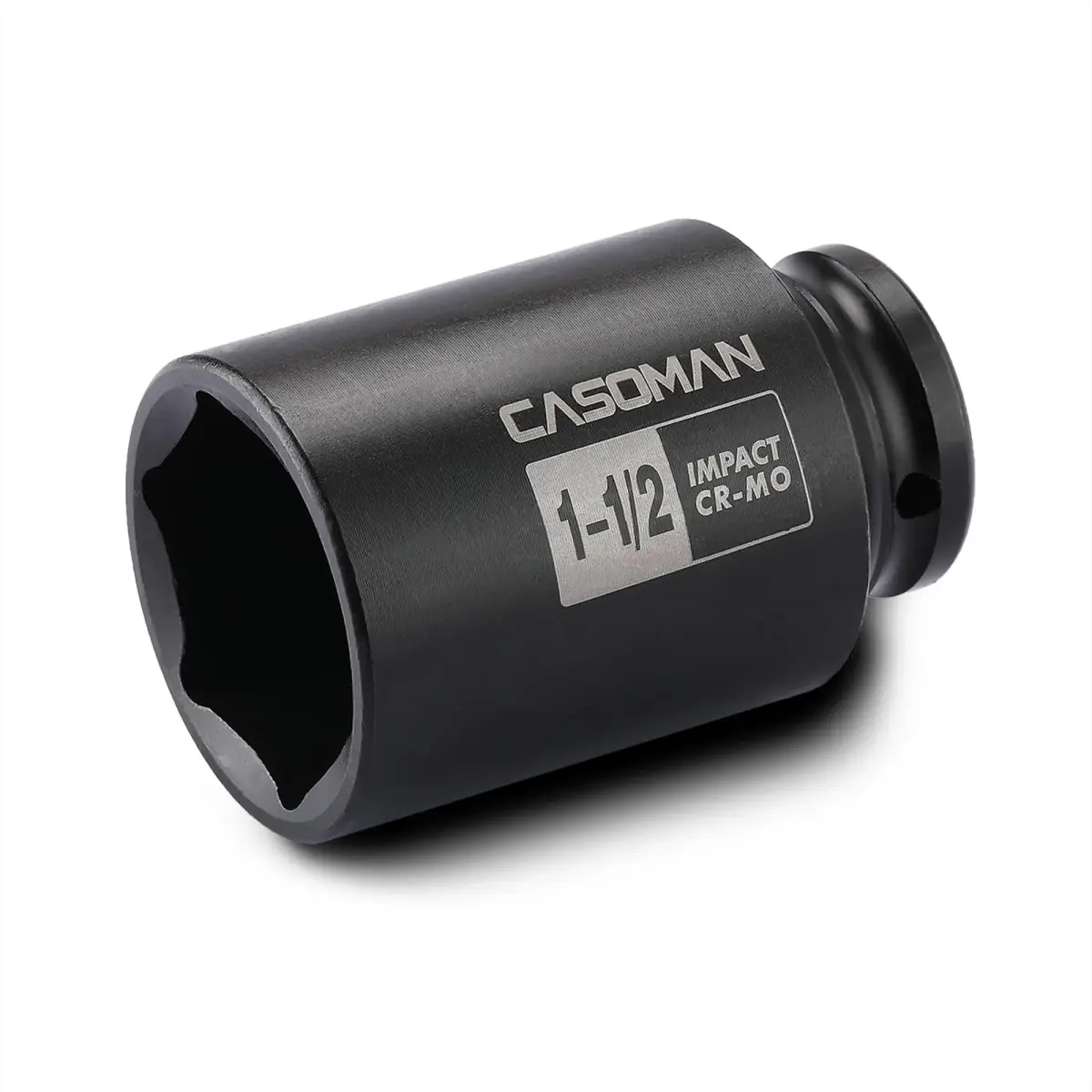 CASOMAN 1-1/2 Inch Drive Deep Impact Socket 38.1mm (1.5") | Heavy-Duty CR-MO 6-Point Axle Nut Removal Tool - main product image