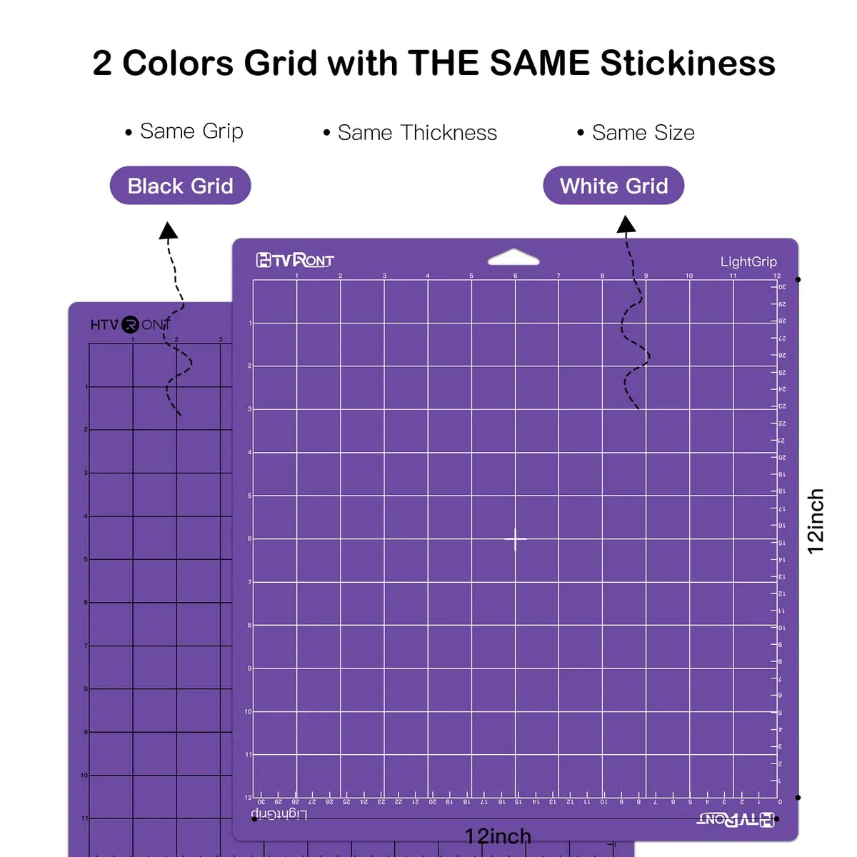 HTVRONT Strong Grip Cutting Mat 12x12 Inch (3 Pack) | Self-Healing PVC for Quilting & Crafts - view 6