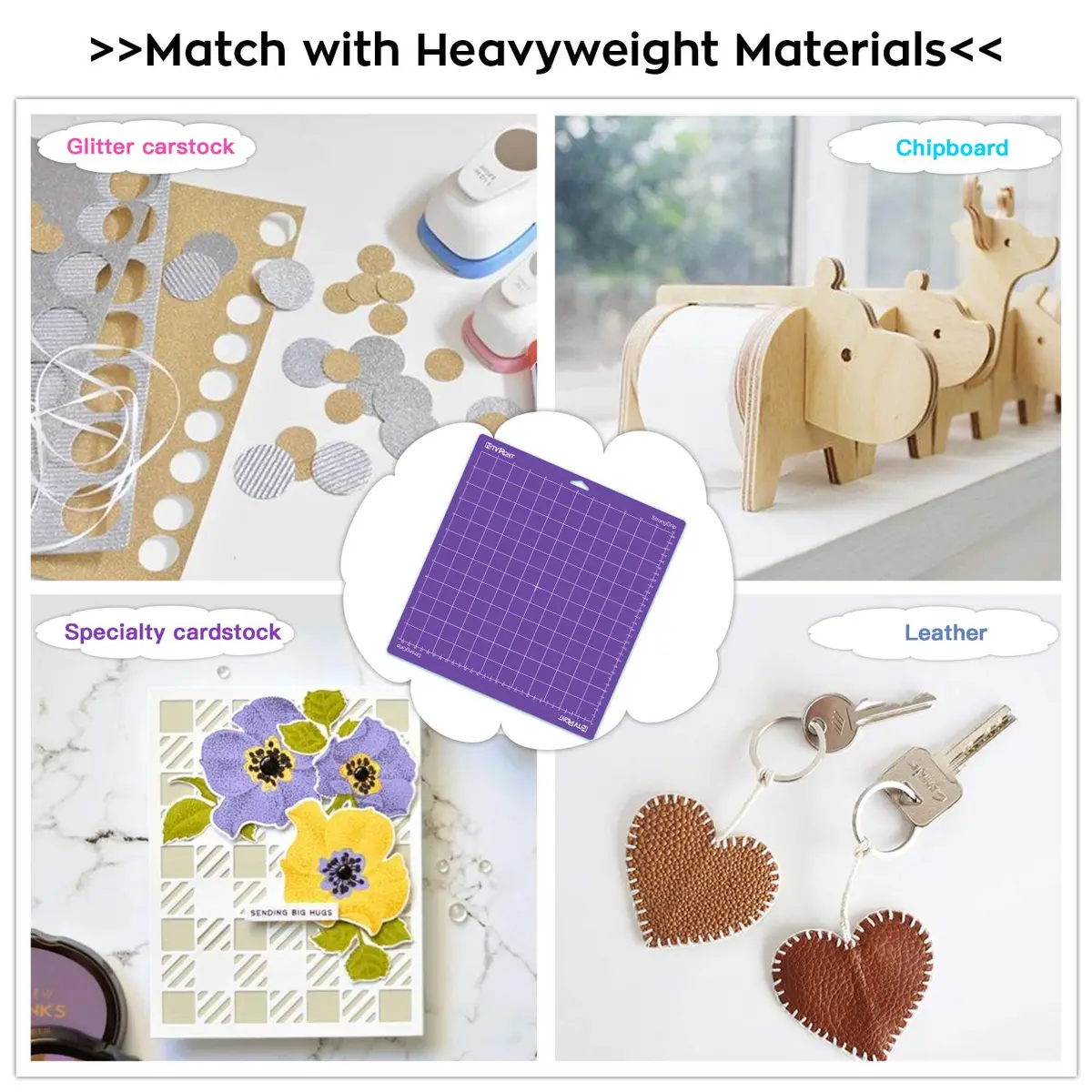 HTVRONT Strong Grip Cutting Mat 12x12 Inch (3 Pack) | Self-Healing PVC for Quilting & Crafts - view 2