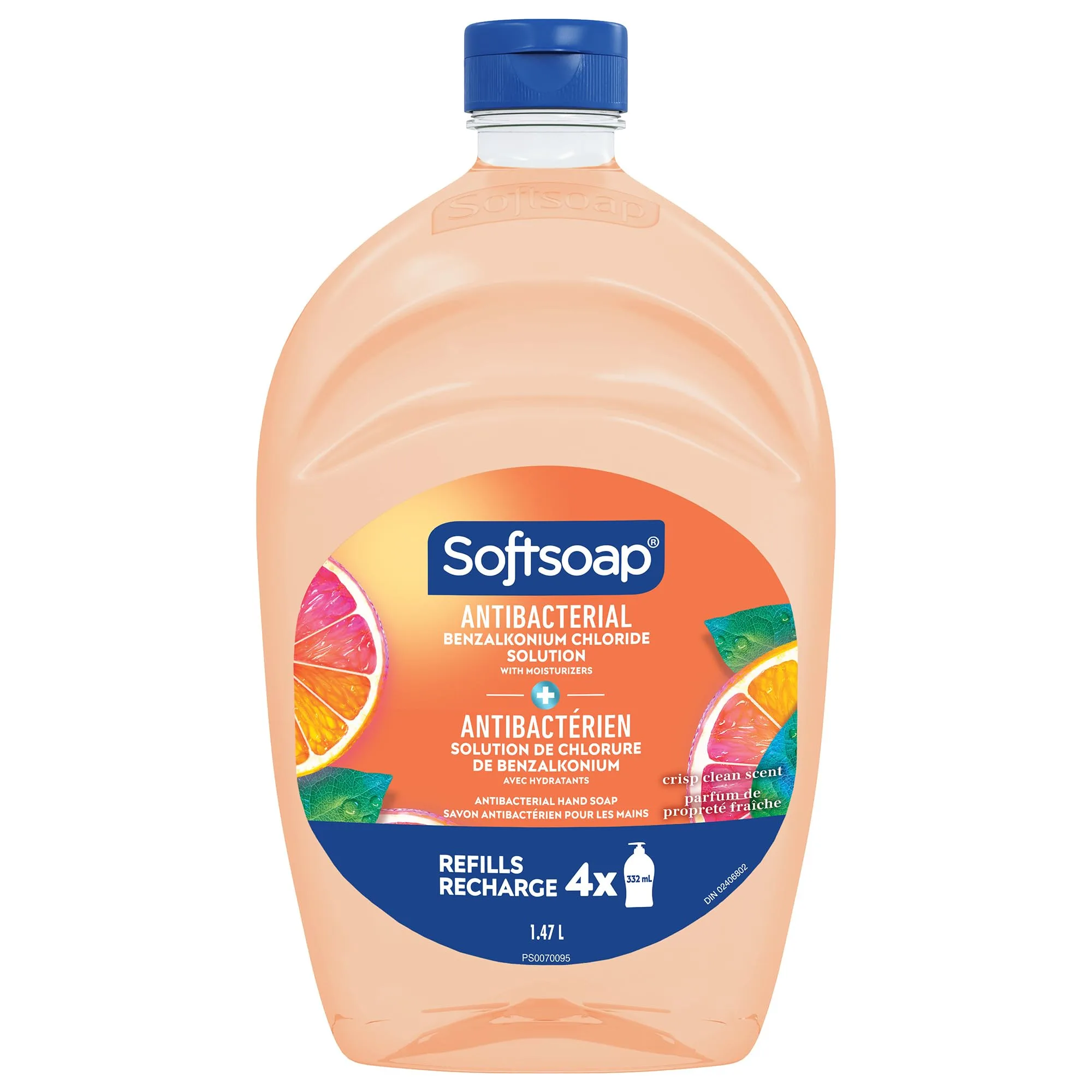 Softsoap Antibacterial Hand Soap Crisp Clean Scent 50 Fl Oz Refill | USA Imported Liquid Soap - main product image
