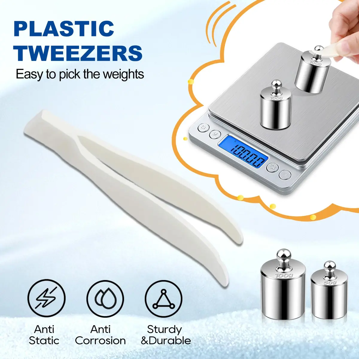 UCEC Calibration Weights for Digital Scale 10mg-100g | Precision Stainless Steel Kit with Tweezers - view 4