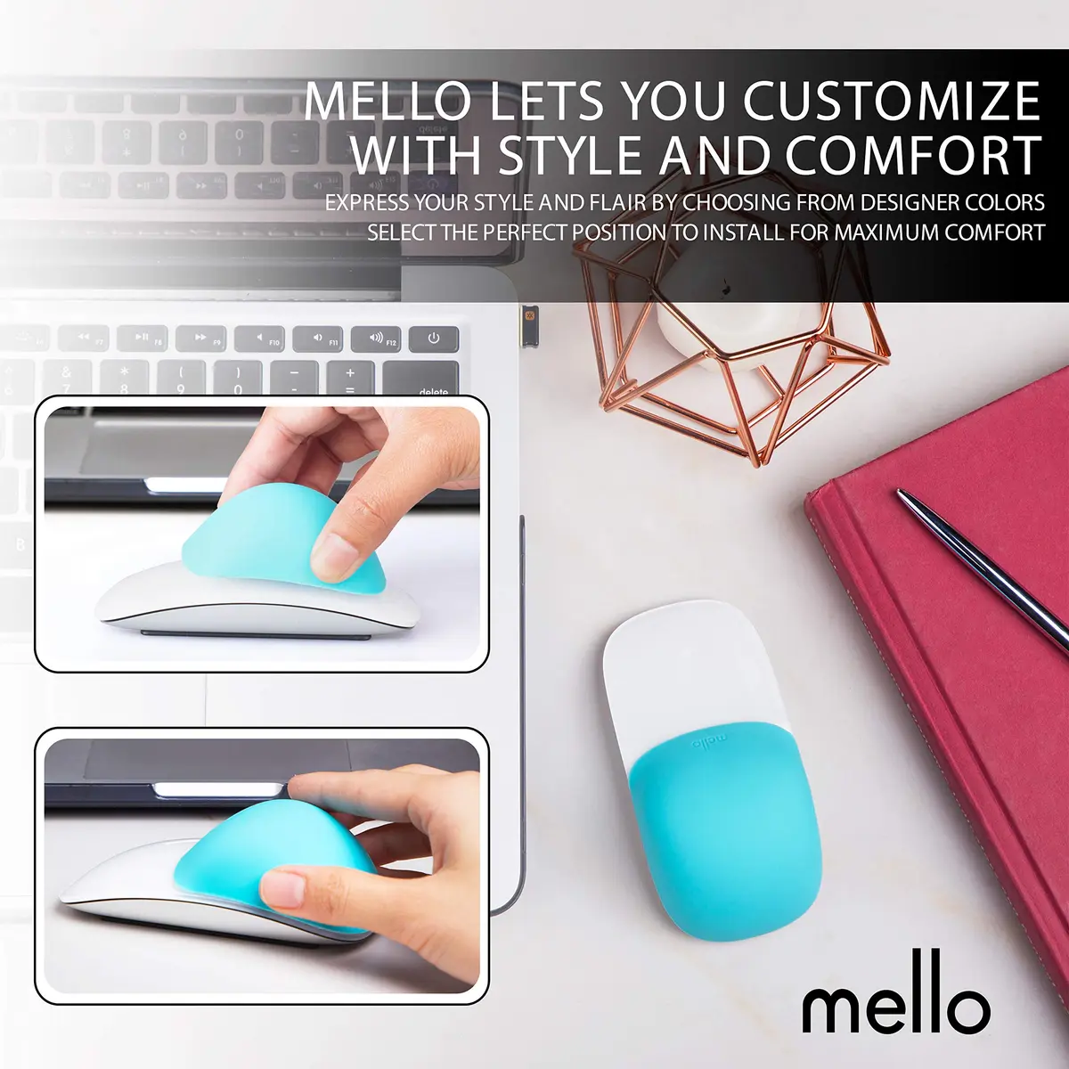ELEMENTING Mello Silicone Cushion for Apple Magic Mouse 1 & 2 | Comfortable, Durable & Stylish (One Size, Tuxedo Black) - view 6
