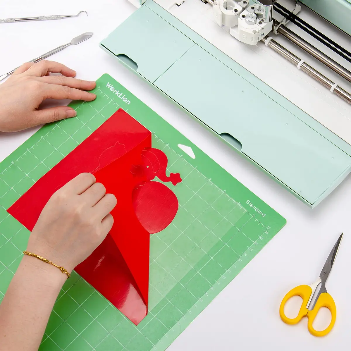 WORKLION 12x12 Standard Cutting Mat (3 Pack) Compatible with Explore, Air, Maker | Green PVC - view 2