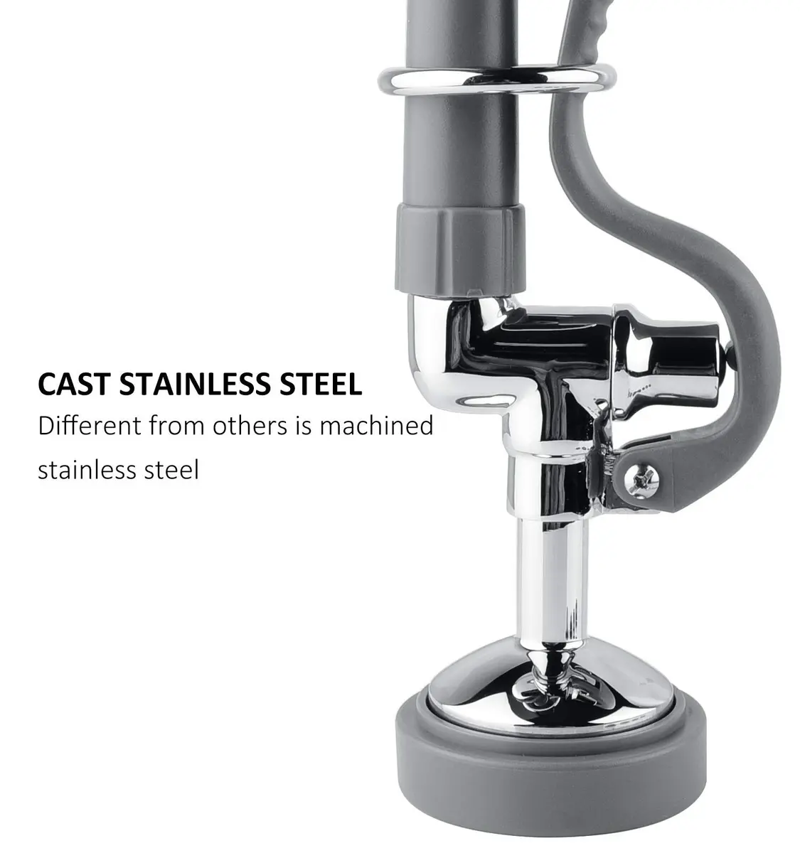 BESTJEEF Commercial Sink Sprayer Head 1.42 GPM Chrome Finish | Restaurant Kitchen Faucet Part - view 5