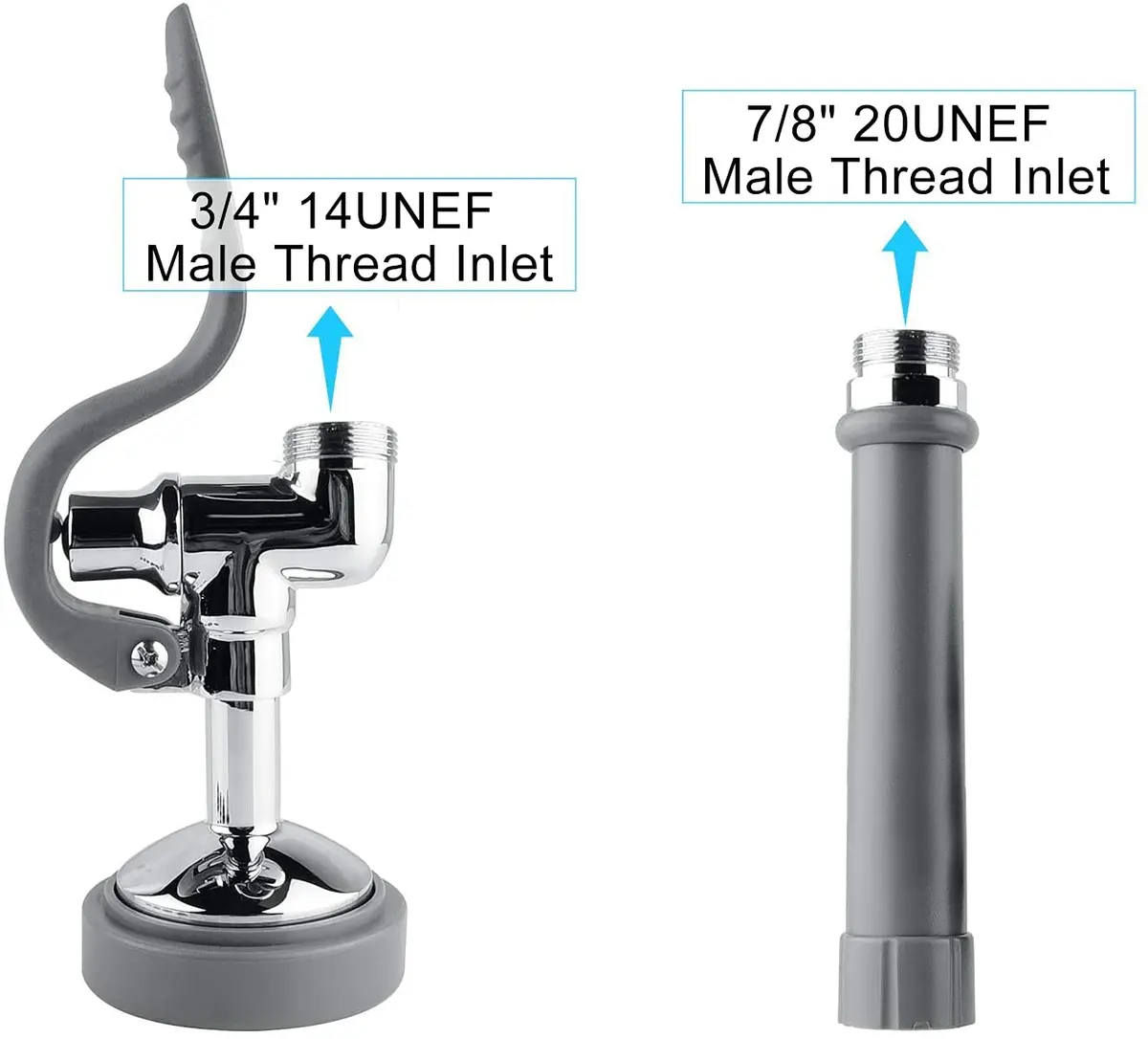 BESTJEEF Commercial Sink Sprayer Head 1.42 GPM Chrome Finish | Restaurant Kitchen Faucet Part - view 3