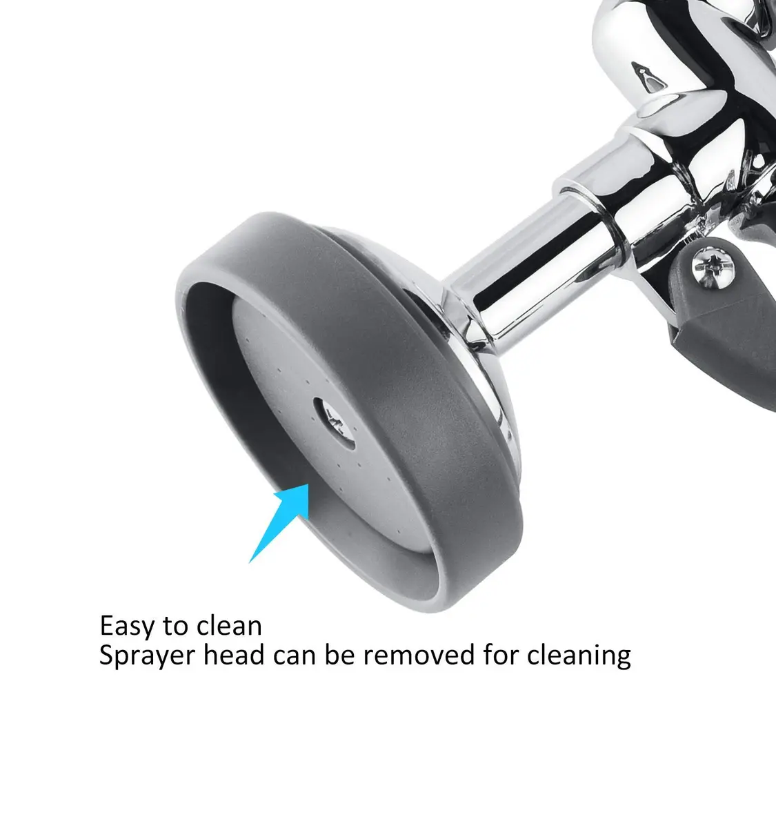 BESTJEEF Commercial Sink Sprayer Head 1.42 GPM Chrome Finish | Restaurant Kitchen Faucet Part - view 4