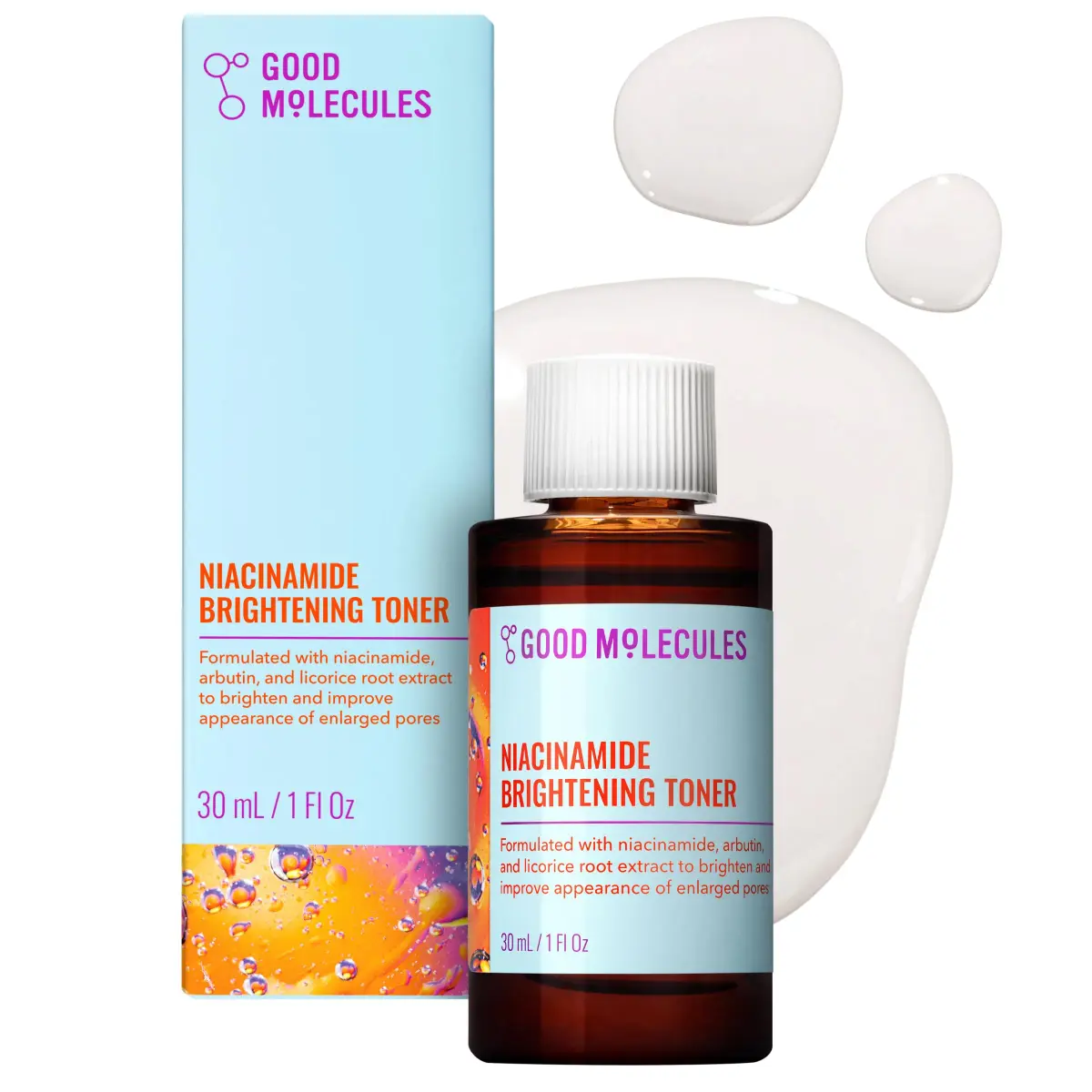Good Molecules Niacinamide Brightening Toner 30ml (1 Fl Oz) | Evens Skin Tone & Refines Pores - main product image