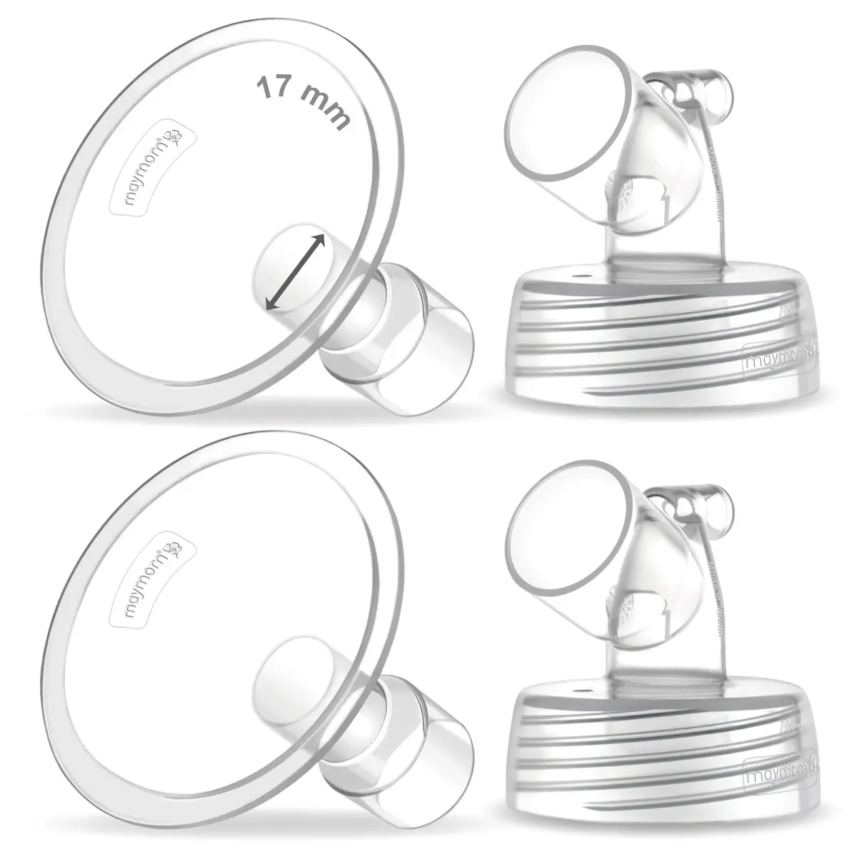 Maymom 17mm Wide Neck Pump Parts for Spectra S1/S2 Pumps | BPA-Free Plastic - main product image