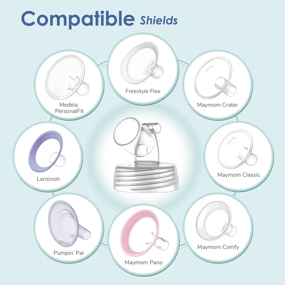 Maymom 17mm Wide Neck Pump Parts for Spectra S1/S2 Pumps | BPA-Free Plastic - view 4