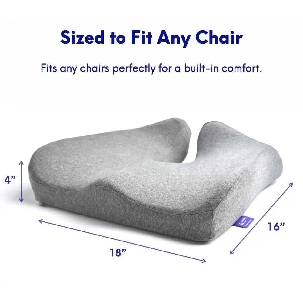 C CUSHION LAB Patented Pressure Relief Seat Cushion for Long Sitting Hours | Ergonomic Memory Foam for Hip, Tailbone, Coccyx, Sciatica - Wellness Green - view 6