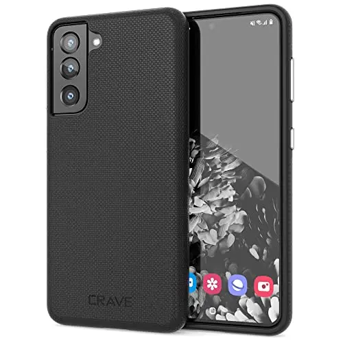 Crave Dual Guard for Samsung Galaxy S21 Case - Black | Dual Layer TPU/PC Protection (6.2") - main product image